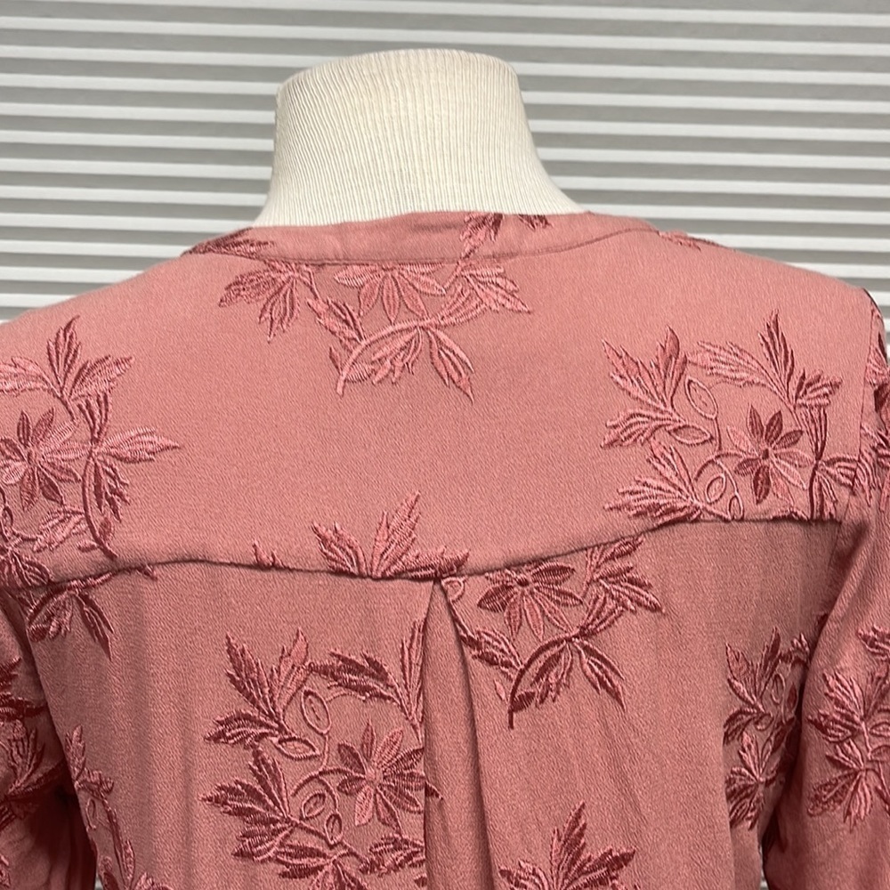Anthropologie Maeve Kew Rose Embroidered Floral Tunic Top Size Small - Picture 9 of 14